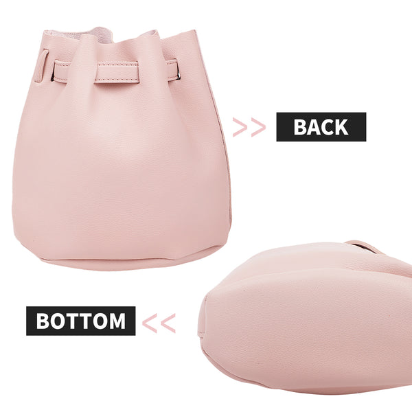 MINISO Tas Selempang Wanita Sling Bag Bucket Bag Ember Metalic Elegan