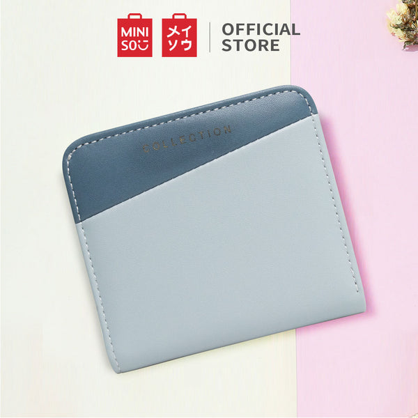 MINISO Dompet Wanita Kecil Lipat Pendek Dompet Uang Kartu Lucu Multiwarna