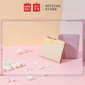 MINISO Dompet Wanita Pendek Kecil Lipat Simple Fashion Korea Elegant