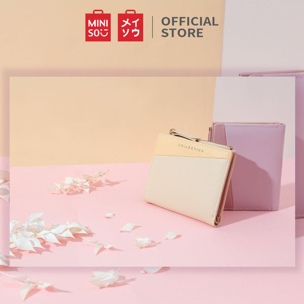 MINISO Dompet Wanita Pendek Kecil Lipat Simple Fashion Korea Elegant
