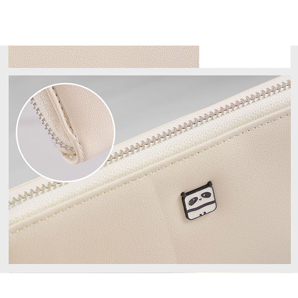 MINISO Dompet Wanita Panjang Wallet Simple Motif Elegant Metal Lucu
