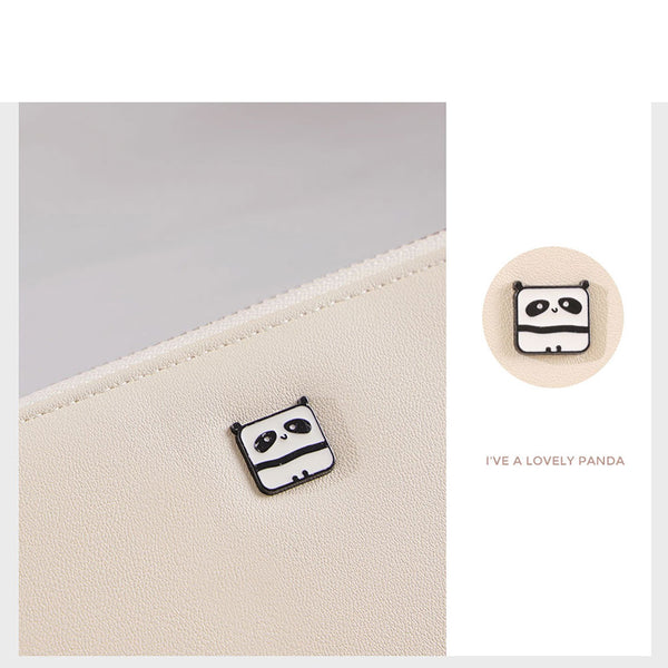 MINISO Dompet Wanita Panjang Wallet Simple Motif Elegant Metal Lucu