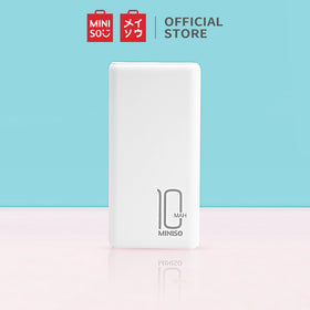 MINISO JP197 10000mAh Power Bank Pengisian Cepat, Putih / Merah Muda / Biru
