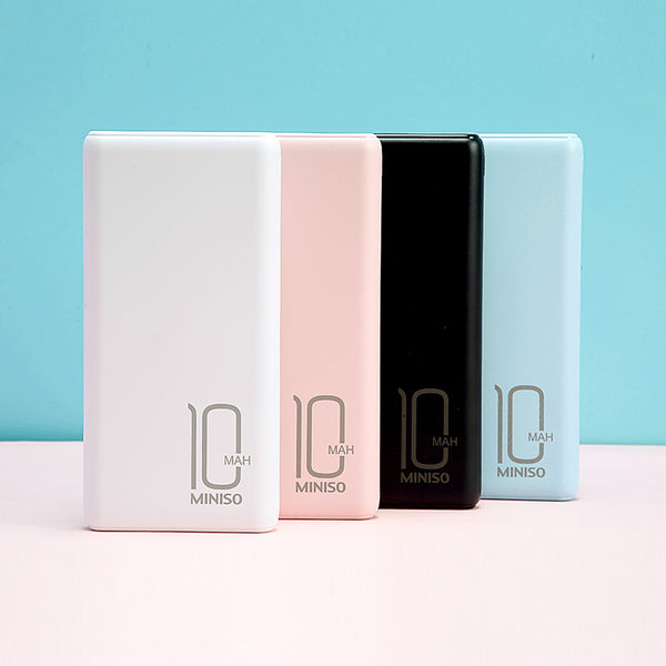 MINISO JP197 10000mAh Power Bank Pengisian Cepat, Putih / Merah Muda / Biru