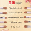 MINISO Kit Kuas Makeup Brush Spons Kosmetik 5 Pcs Set Blush Mini