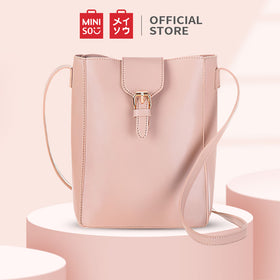 MINISO Tas Selempang Wanita Tas Bahu Bucket Bag Sling Bag Polos Lucu