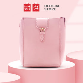 MINISO Tas Selempang Wanita Tas Bahu Bucket Bag Sling Bag Polos Lucu