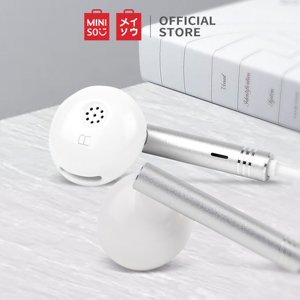 MINISO Headset Earphone Headphone Kabel Control Mic Microphone Earbuds In Ear