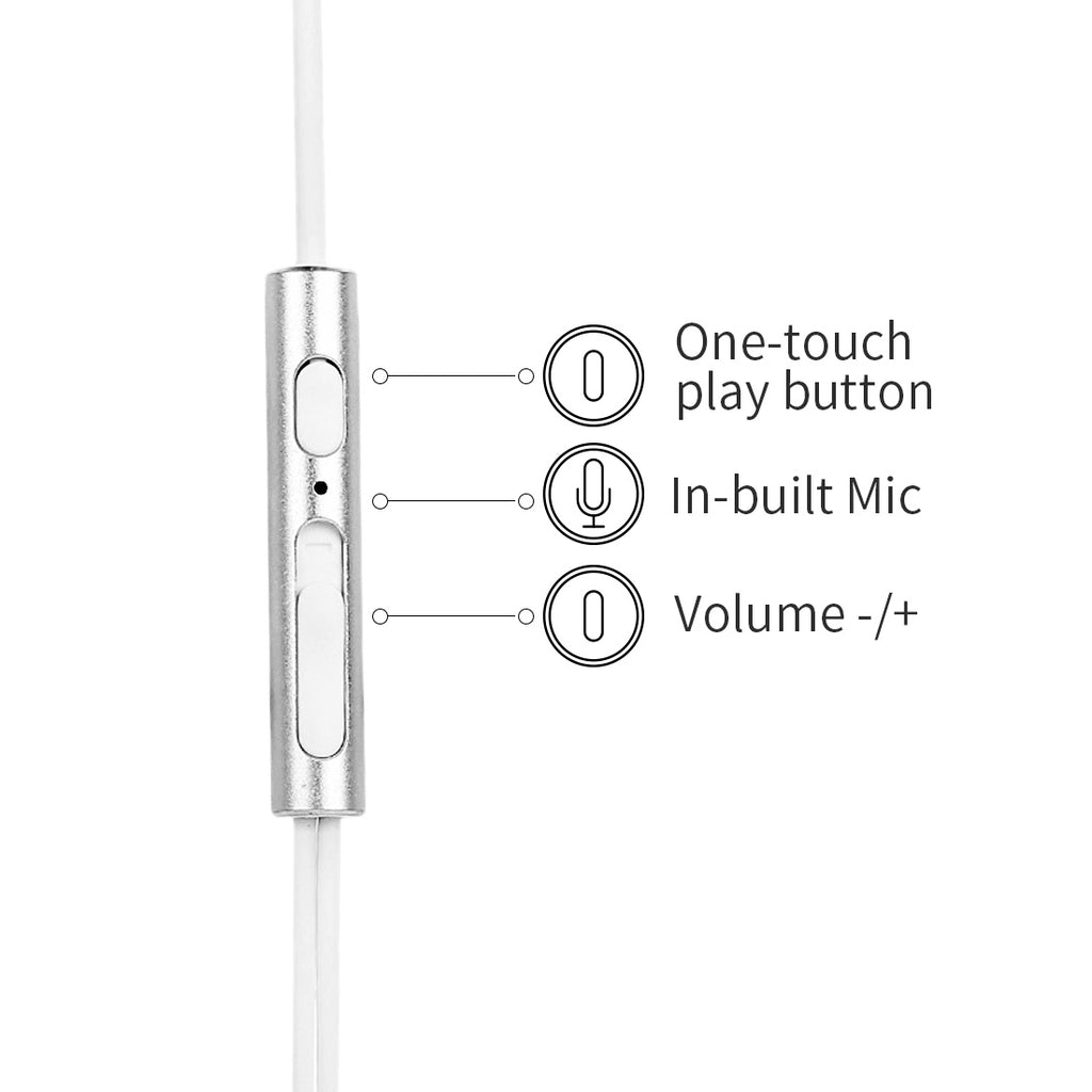 MINISO Headset Earphone Headphone Kabel Control Mic Microphone Earbuds In Ear
