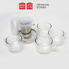 MINISO Set Teh Sederhana 5pcs/set Teh Ketel Kaca Teapot dengan 4pcs Gelas Praktis