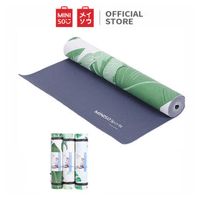 MINISO Matras Yoga Mat Yoga Anti Slip Karet Berkualitas Floral Print 5mm, Random Pick