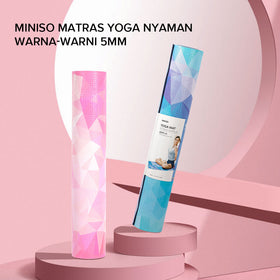 MINISO Matras Yoga/Yoga Mat/Alas Karpet Olahraga Workout Alas Gym Camping Senam Lantai Anti Selip Premium 5mm (Random Pick)