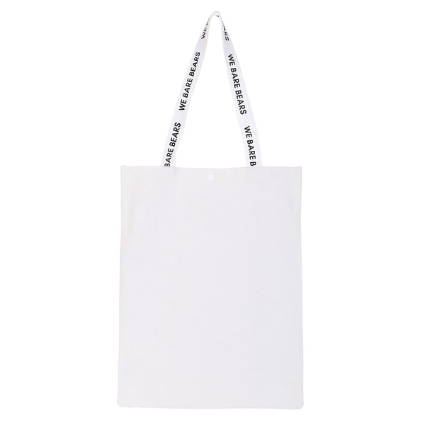 MINISO Tas Totebag Tote Shopping Bag Belanja We Bare Bears Canvas Kain