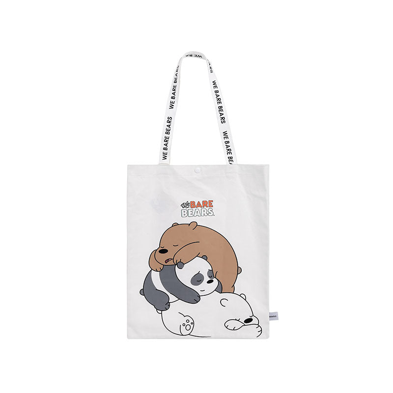 MINISO Tas Totebag Tote Shopping Bag Belanja We Bare Bears Canvas Kain