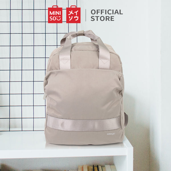 MINISO Tas Ransel Laptop Kasual Tas Punggung Wanita Cewek Tas Laptop