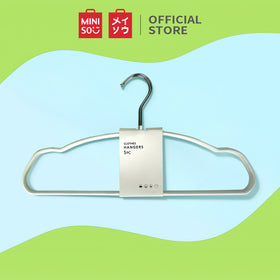 MINISO Gantungan Baju Hanger Clothes Celana Logam Metal Plastik Anti Slip 5 pcs