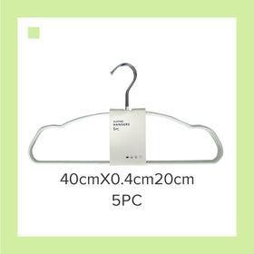 MINISO Gantungan Baju Hanger Clothes Celana Logam Metal Plastik Anti Slip 5 pcs