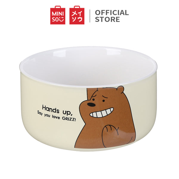MINISO We Bare Bears Mangkuk Kotak Makan Keramik Penyimpan Wadah Bowl 450ml