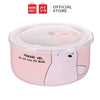 MINISO We Bare Bears Mangkuk Kotak Makan Keramik Penyimpan Wadah Bowl 450ml