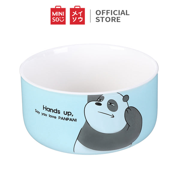 MINISO We Bare Bears Mangkuk Kotak Makan Keramik Penyimpan Wadah Bowl 450ml