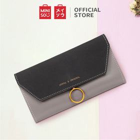 MINISO Dompet Wanita Panjang Wallet Simple Vintage Elegant Metal Logam