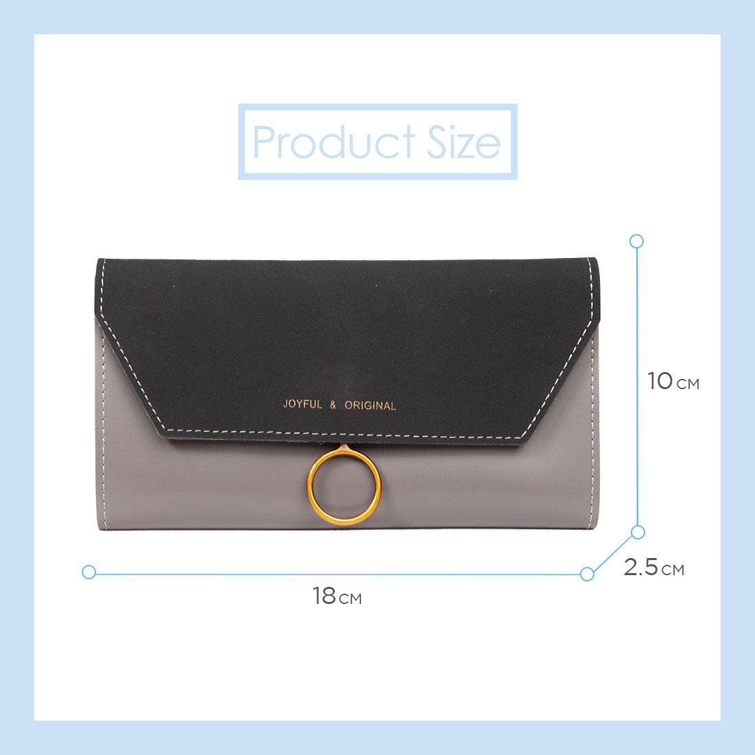 MINISO Dompet Wanita Panjang Wallet Simple Vintage Elegant Metal Logam