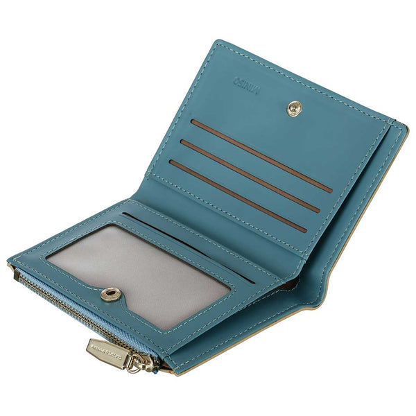 MINISO Dompet Wanita Pendek Kecil Lipat Ritsleting Simple Korea Elegant