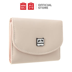 MINISO Dompet Wanita Kecil Lipat Tas Mini Pendek Tempat Kartu Dan Uang Koin Wallet Organizer Anak Perempuan Remaja Cewek Kulit PU Lucu Karakter Kasual