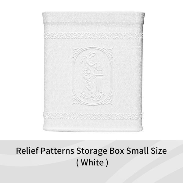 MINISO Kotak Penyimpanan Serbaguna Tempat Alat Tulis Pena Brush Makeup Kosmetik Storage Box Motif Relief Ukuran Kecil
