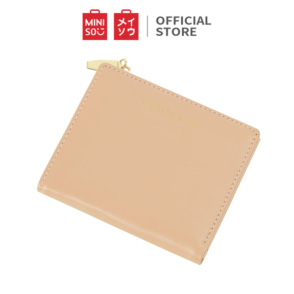 MINISO Dompet Wanita Pendek Kecil Lipat Simple Polos Fashion Elegant