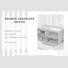 MINISO Rak Kosmetik Kotak Penyimpanan Serbaguna Tempat Makeup Cosmetic Organizer Alat Tulis Storage Plastik Multifungsi Meja 2 Laci