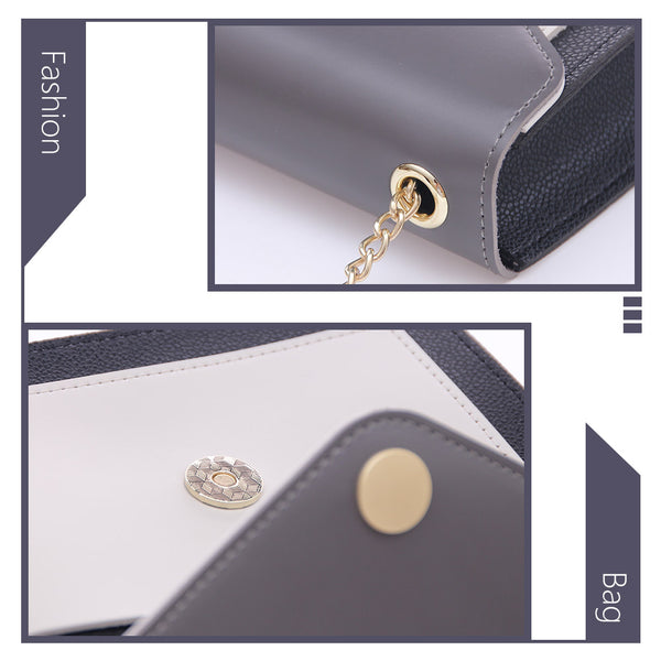 MINISO Tas Selempang Wanita Sling Bag Tas Bahu Kombinasi Warna Persegi Cewek Shoulder Pesta Crossbody Rantai Model Terbaru 2020 Import Wanita Remaja Anak Perempuan Kekinian Kasual Casual Polos Simple Asli Mini Fashion Style Elegan Original Korea Tali