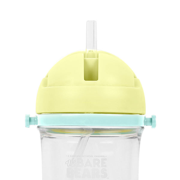 MINISO Botol Minum Air Plastik Sedotan We Bare Bears Lucu Anak 400ml