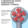 MINISO Kipas Angin USB Praktis yang Dapat Disesuaikan, Dapat Diisi Ulang dengan Sedikit Baling-Baling, Ringan, Tampilan Fashion, Baterai Isi Ulang