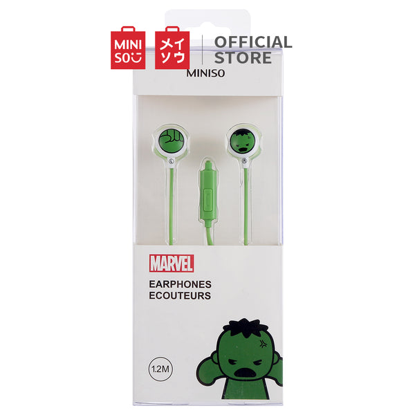 MINISO Marvel Earphone In Ear / Headset / Earbud / Headphone Hp Lucu Kabel Gaming Android Warna Stereo Noise Cancelling Bass With Mic Mikrofon Jawab Akhiri Panggilan