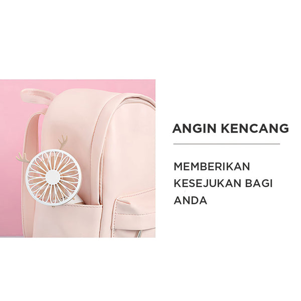 MINISO Kipas Angin Mini Portable Lipat Fan Genggam Pegang Handheld USB Kencang Karakter 800mAh
