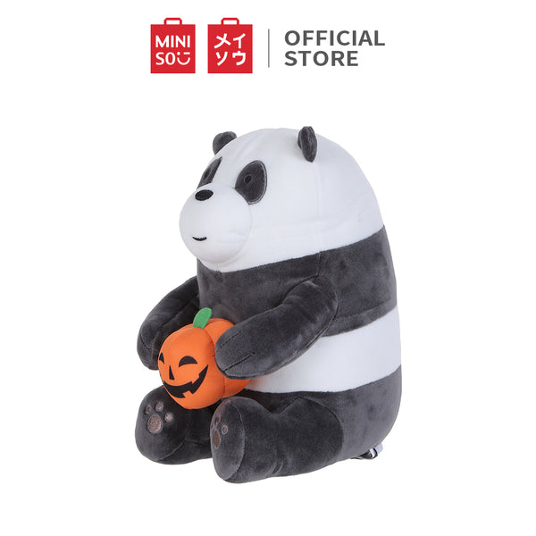 MINISO Boneka lucu Bantal Flush Lucu WE BARE BEARS Posisi Duduk Halloween 30cm