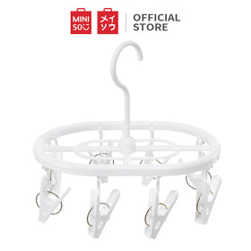 MINISO Gantungan Kaos Kaki Klip Jepitan Bentuk Lingkaran Multifungsi Kecil 8 Klip Kecil
