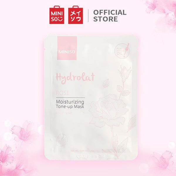 MINISO Masker Wajah Hydrating Mask 1pcs Mawar Rose Pelembab Pencerah
