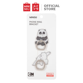 MINISO Smart Grip Ring Holder Phone Mobile Stand HP We Bare Bears 2 Pcs