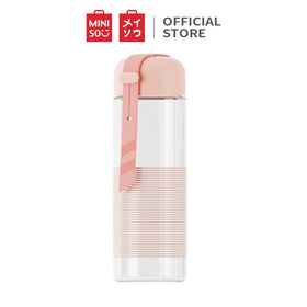 MINISO Botol Minum Air Kaca Borosilikat Tinggi Tempat Minum 350ml Dengan Tali Tumbler Tumblr Cewek Pria Cowok Wanita Dewasa Anak Sekolah Water Bottle Sport Home Unik Lucu Terbaru Warna-Warni Simple
