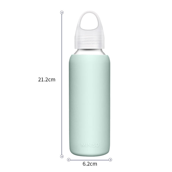 Miniso Botol Minum Kaca 300ml Glass Water Bottl, Gelas Air Botol Minum