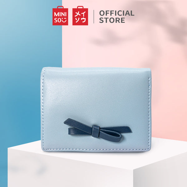 MINISO Dompet Wanita Pendek Kecil Lipat Bowtie Lucu Fashion Elegant
