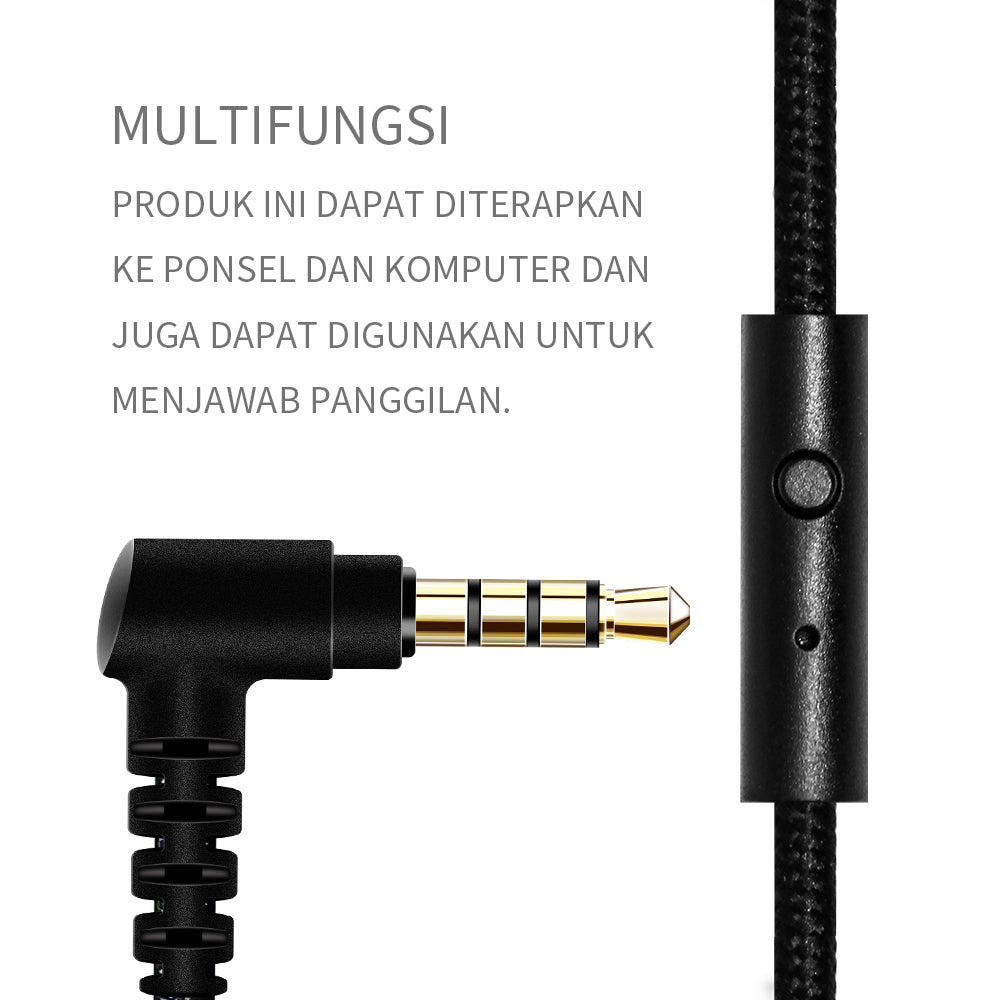 MINISO Headset Earphone Headphone Model Bando Over On Ear Full Bass Super Kabel Lipat Reduksi Kebisingan Audio Quality Portable Cewek Anak Pria Lucu Simple Original