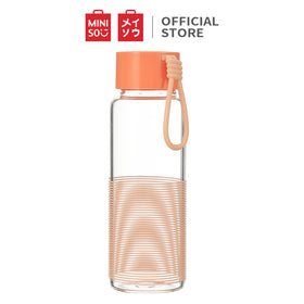 MINISO Botol Minum Air Kaca Borosilikat Tinggi Tempat Minum 350ml