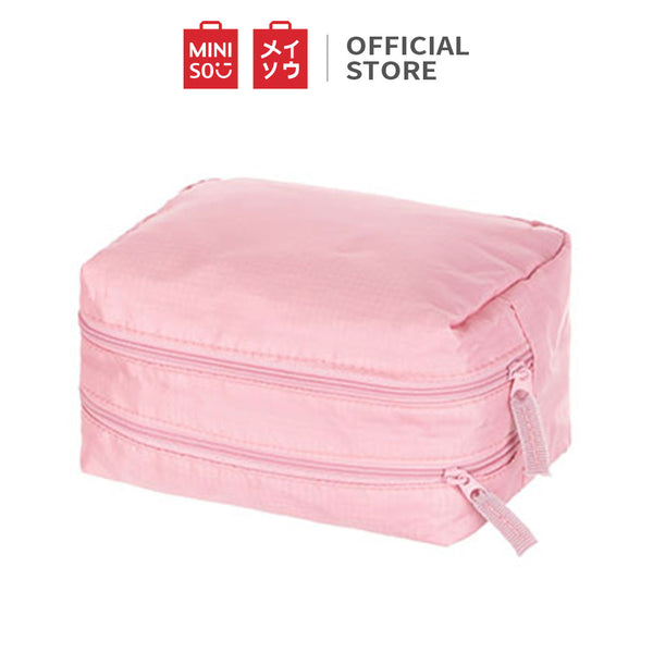 MINISO Minigo Dua Ritsleting Tas Kosmetic Portable