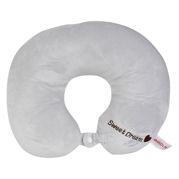 Miniso  Simple Bantal Leher, U-Shaped Neck Pillow Travel Bantal Nyaman  Imut lembut Bantal Leher Unisex