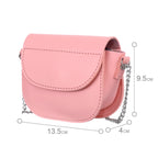 MINISO Tas Selempang Wanita Kecil /Sling Bag Mini / Tas Bahu Cewek/ Tas Lipstik Kulit PVC Wanita Remaja Anak Perempuan Pesta Rantai Logam Model Terbaru 2020 Import Kekinian Lucu Polos Simple