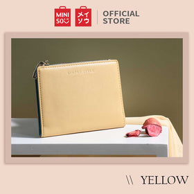 MINISO Dompet Wanita Pendek Kecil Lipat Ritsleting Simple Korea Elegant