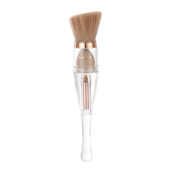 MINISO Kuas Makeup Brush Sponge Foundation Kontur Blending 3 in 1 - LIVESTREAM